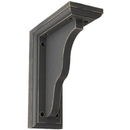 Ekena Millwork 3 1/2"W x 7"D x 9"H Hamilton Traditional Wood Vintage Decor Bracket, Black BKTWD03X07X09HABL